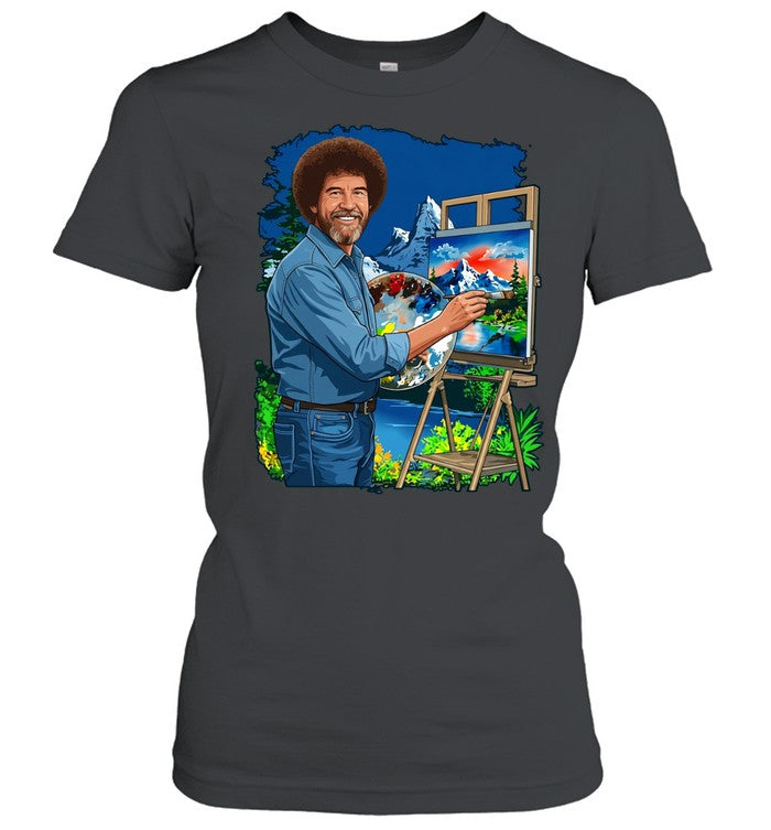 Bob Ross painting landscape painter artist Unisex T-Shirt