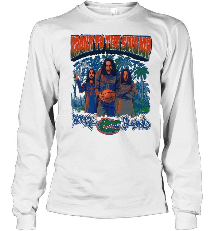 Boogie Fland Florida Gators Bronx To The Swamp Graphic Unisex T-Shirt
