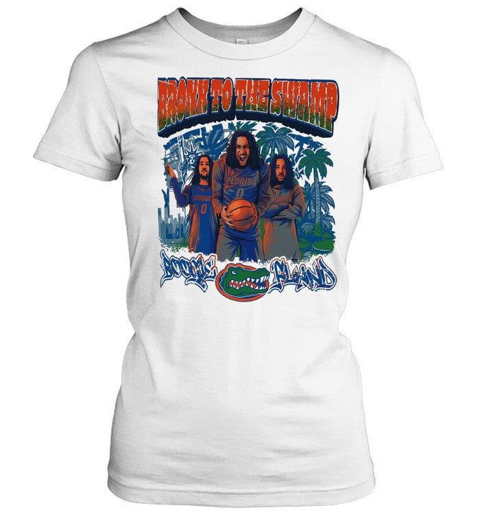 Boogie Fland Florida Gators Bronx To The Swamp Graphic Unisex T-Shirt