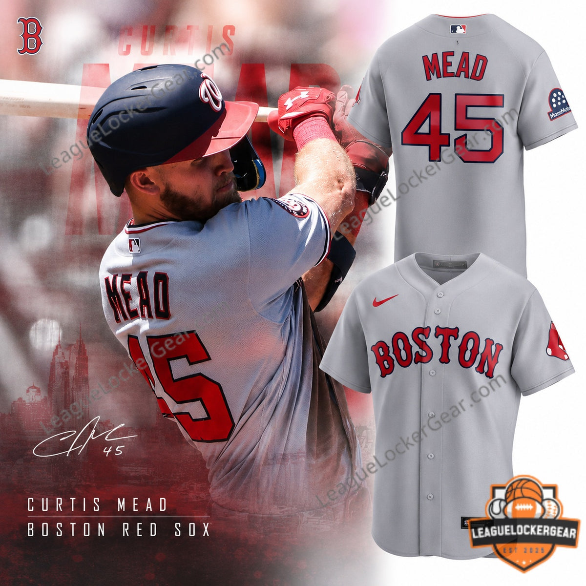 Boston Red Sox Curtis Mead #45 Baseball Jersey