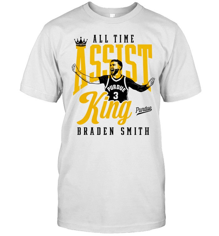 Braden Smith Assist King All Time Purdue Boilermakers Unisex T-Shirt