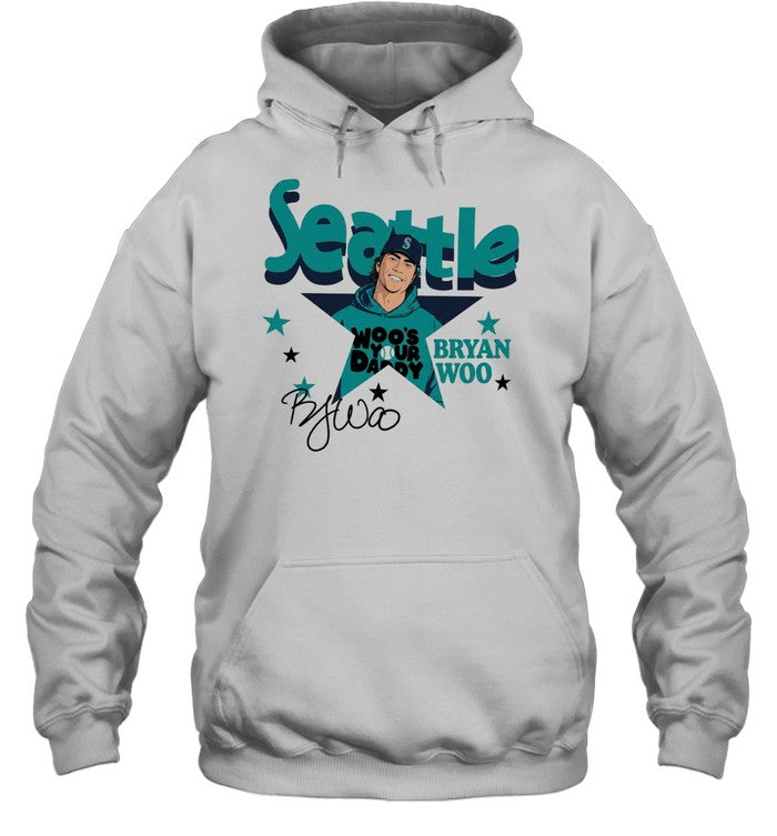 Bryan Woo Seattle Mariners Woo’s Your Daddy Unisex T-Shirt