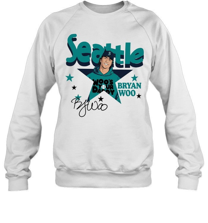 Bryan Woo Seattle Mariners Woo’s Your Daddy Unisex T-Shirt