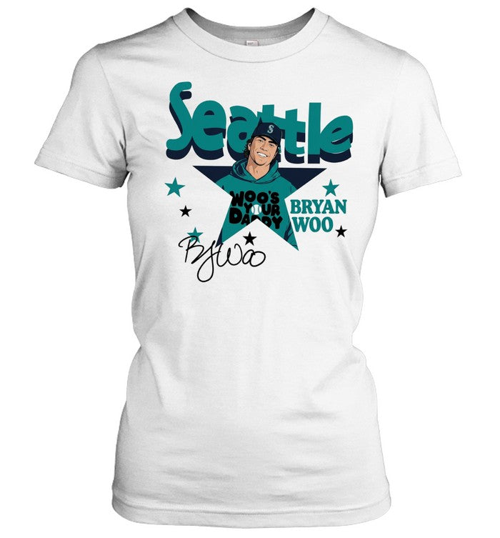 Bryan Woo Seattle Mariners Woo’s Your Daddy Unisex T-Shirt
