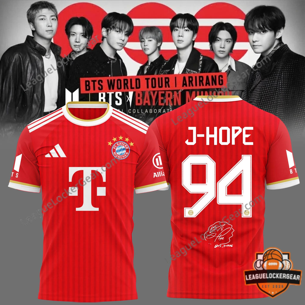 BTS FC Bayern Munich J-Hope World Tour Arirang Collaboration Jersey