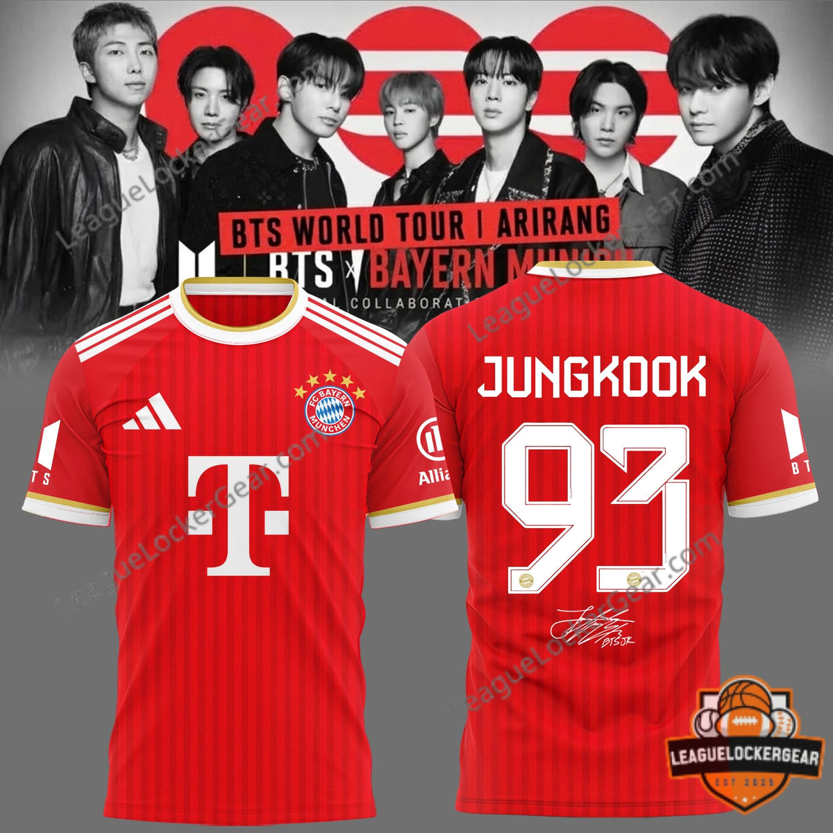 BTS FC Bayern Munich Jungkook Football Jersey
