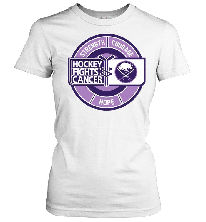 Buffallo Sabres hockey fights cancer strength courage hope Unisex T-Shirt