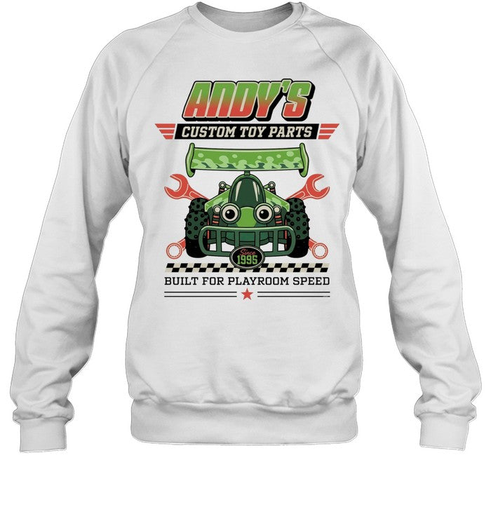 Built for playroom speed Andy’s Custom Toy Parts Unisex T-Shirt