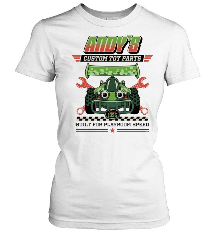 Built for playroom speed Andy’s Custom Toy Parts Unisex T-Shirt
