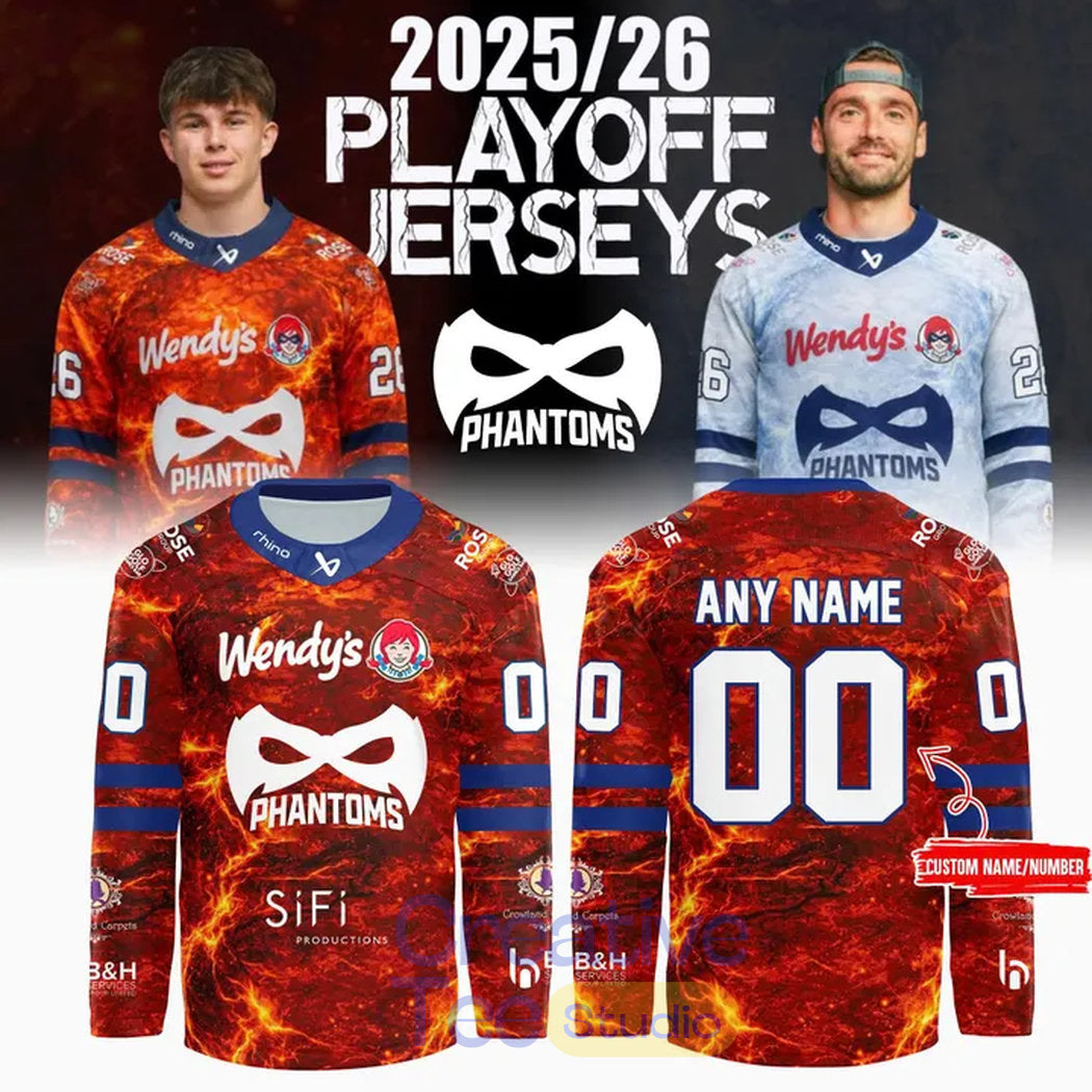 Peterborough Phantoms 2025/26 Season Play-off Custom Hockey Jersey