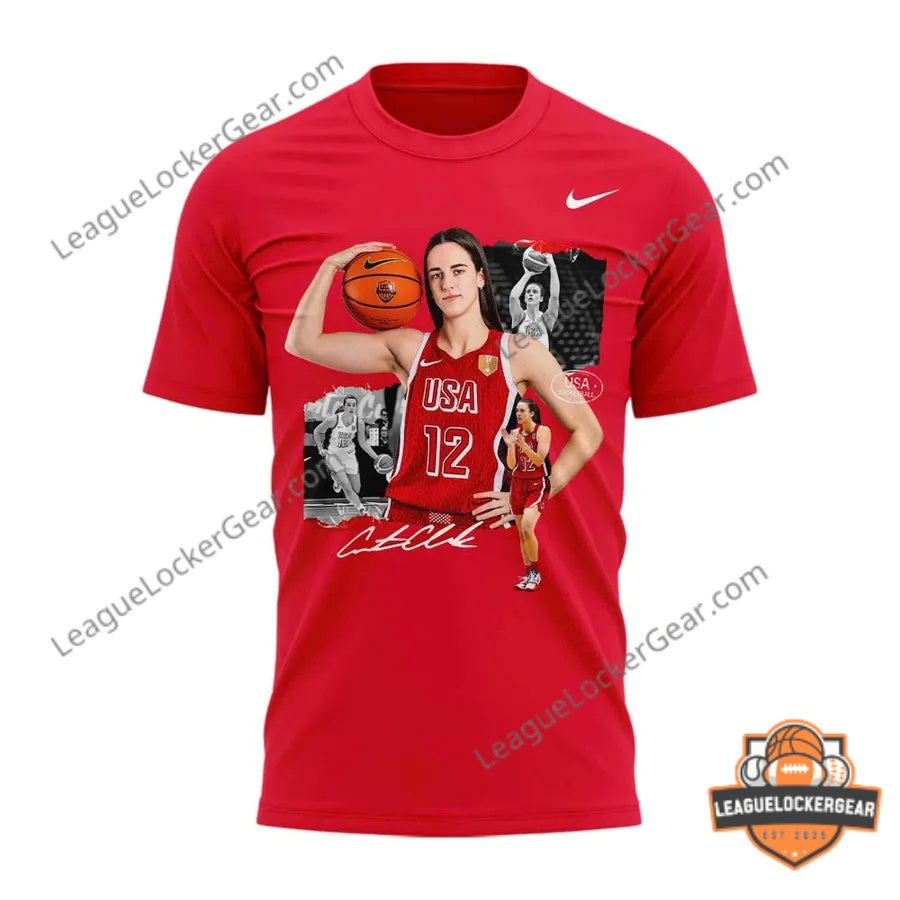 Caitlin Clark USA Basketball Tribute T-Shirt
