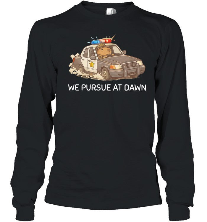 Capybara Police Officer We Pursue at Dawn Unisex T-Shirt