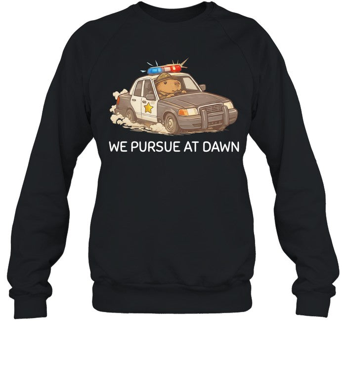 Capybara Police Officer We Pursue at Dawn Unisex T-Shirt