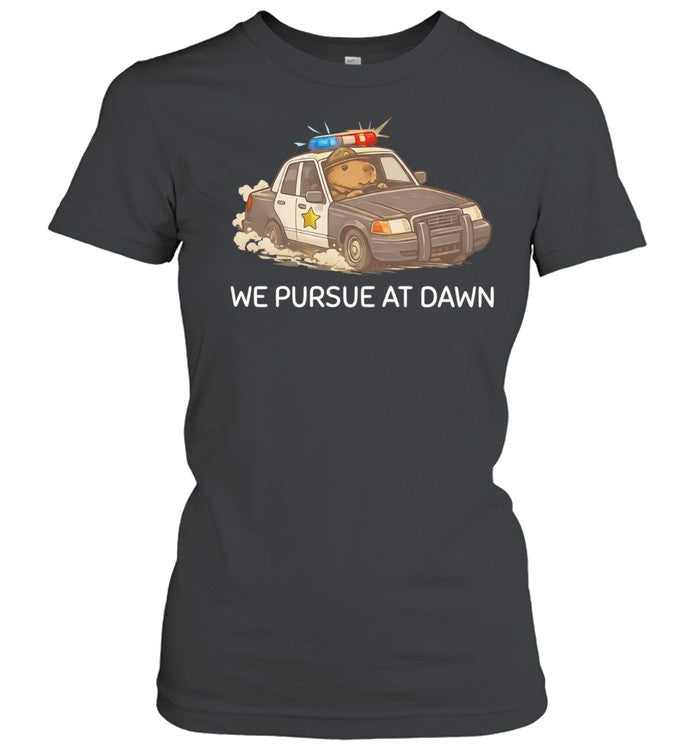 Capybara Police Officer We Pursue at Dawn Unisex T-Shirt