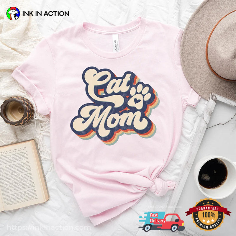 Cat Mom 90s Retro Comfort Colors T-shirt
