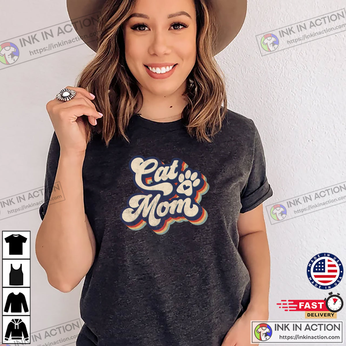 Cat Mom 90s Retro Comfort Colors T-shirt