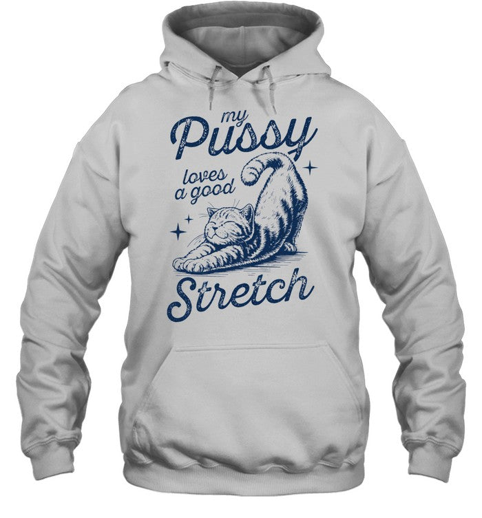 Cat Stretching Funny Graphic Comfort Colors Unisex T-Shirt