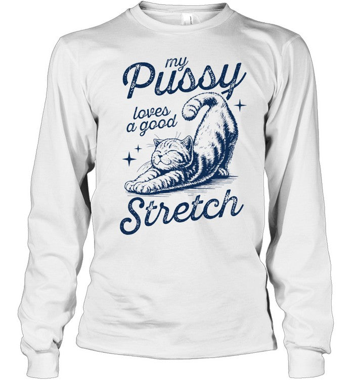 Cat Stretching Funny Graphic Comfort Colors Unisex T-Shirt