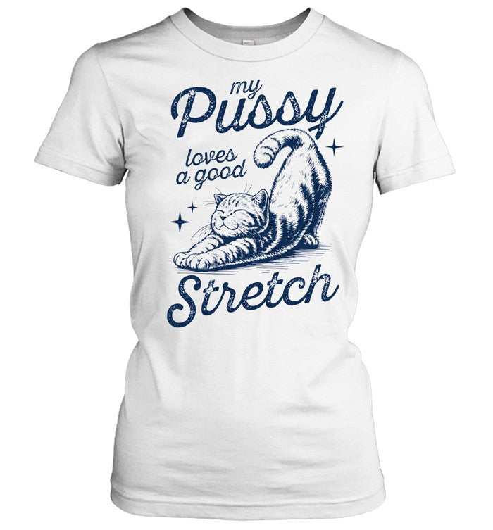 Cat Stretching Funny Graphic Comfort Colors Unisex T-Shirt