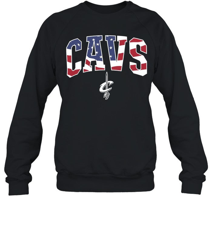 Cavs Cleveland Cavaliers American Flag Basketball Unisex T-Shirt