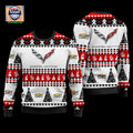 Chevrolet Corvette Merry Christmas White Ugly Sweater