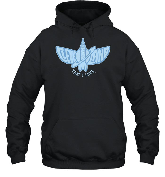 Cleveland That I Love city skyline moth butterfly logo Unisex T-Shirt