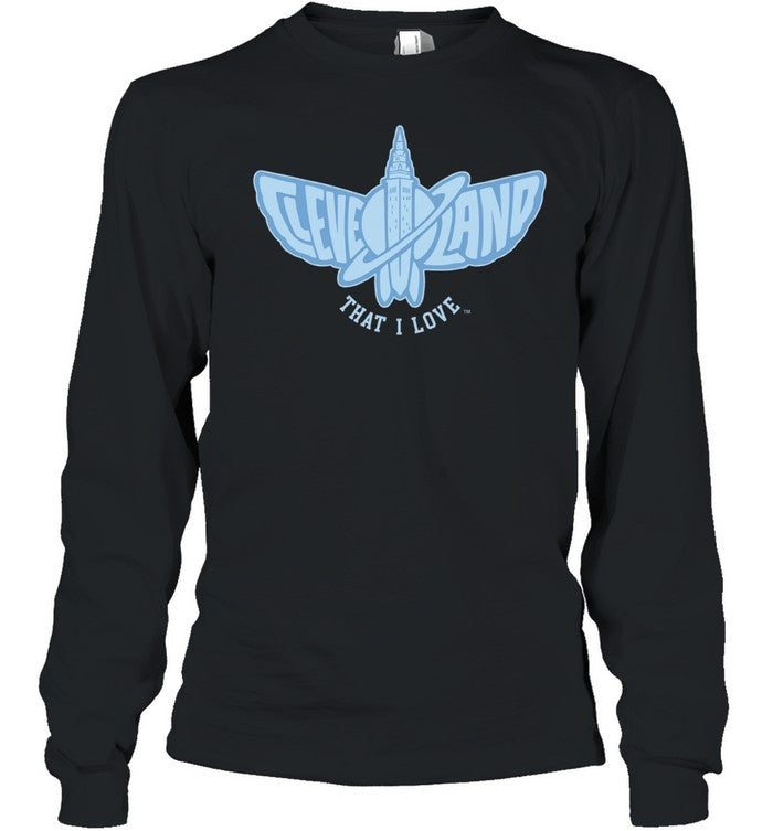 Cleveland That I Love city skyline moth butterfly logo Unisex T-Shirt