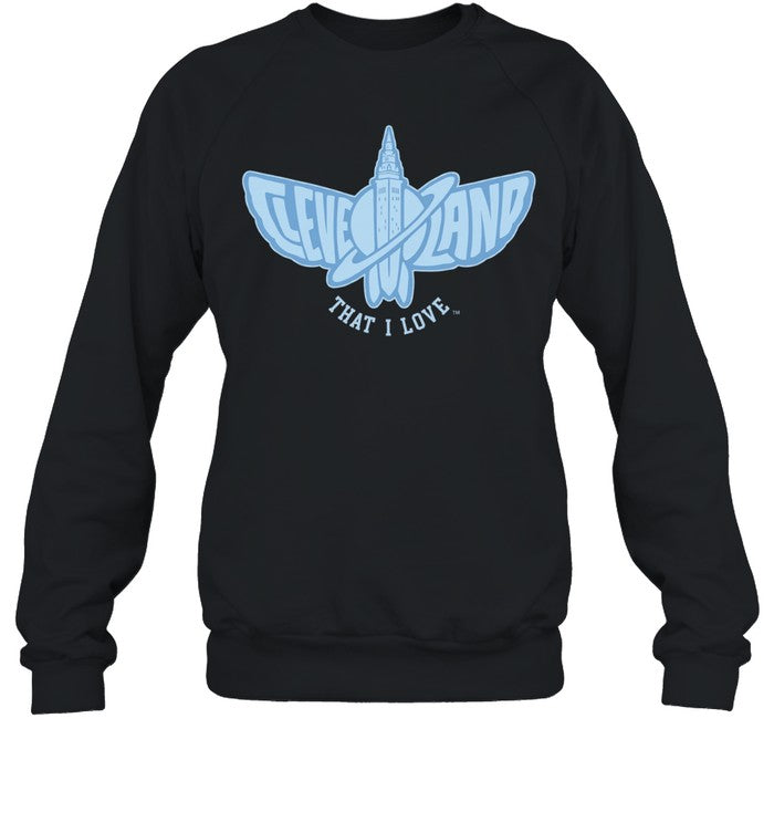 Cleveland That I Love city skyline moth butterfly logo Unisex T-Shirt