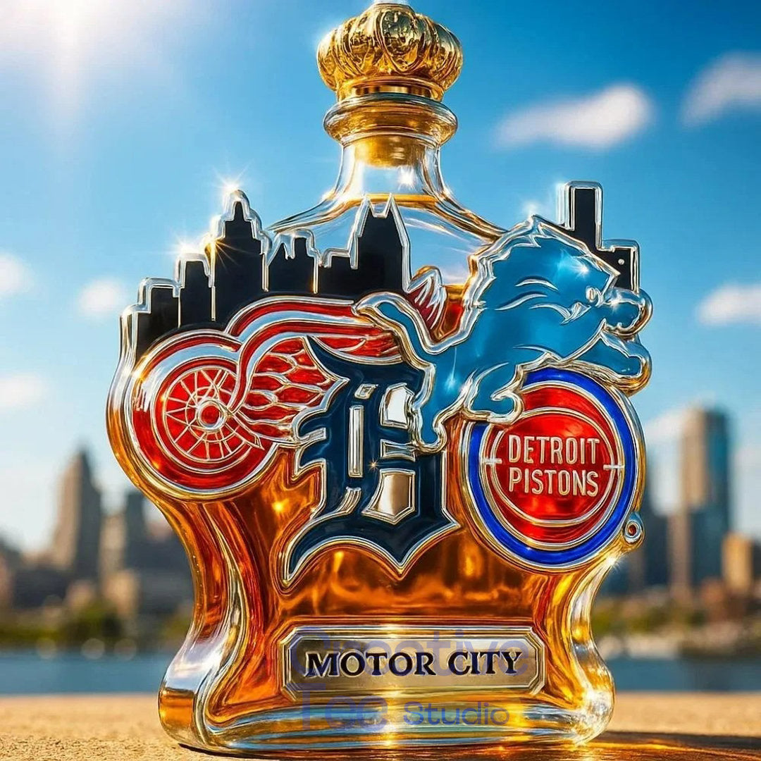 Detroit Sport Teams ‘Motor City’ Limited Edition Whiskey Bottle