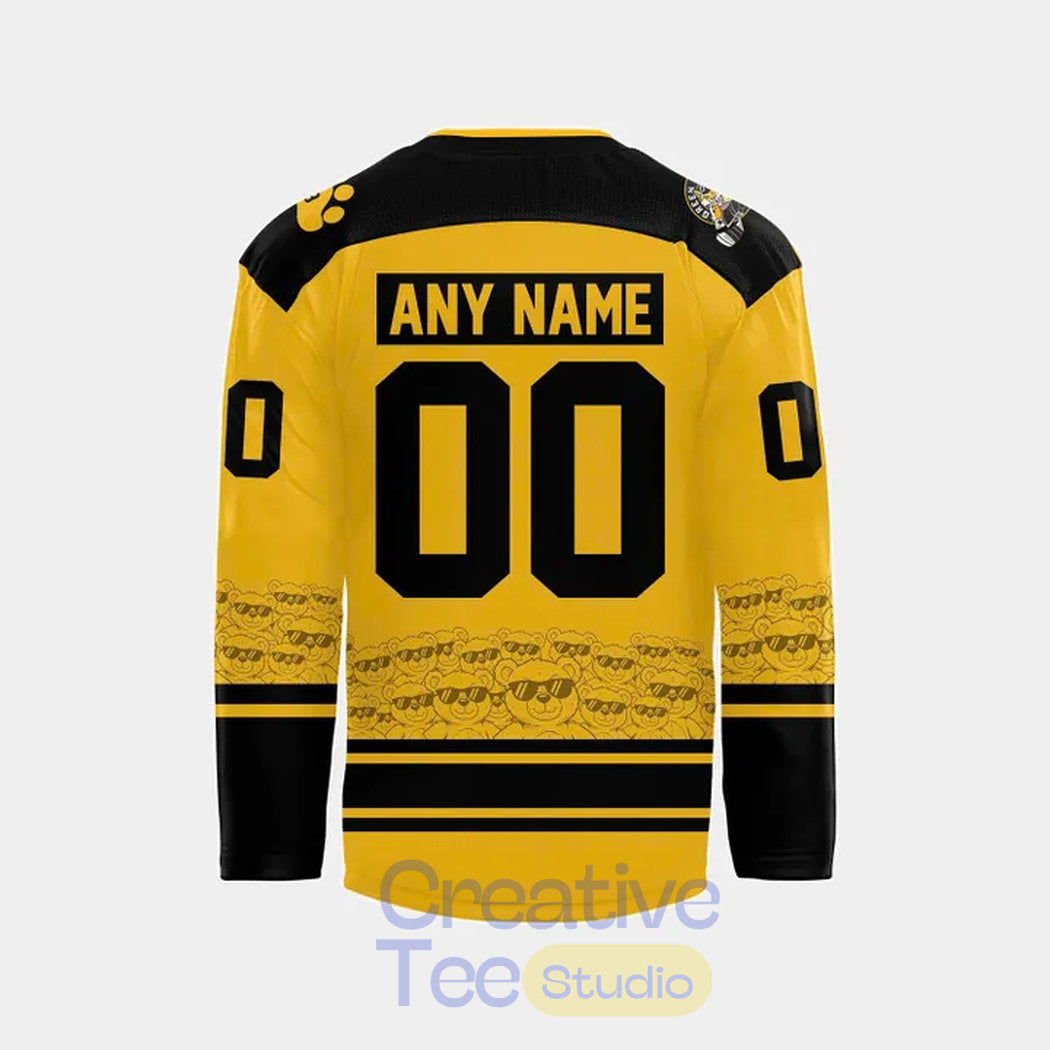 Green Bay Gamblers 2026 Teddy Bear Custom Hockey Jersey