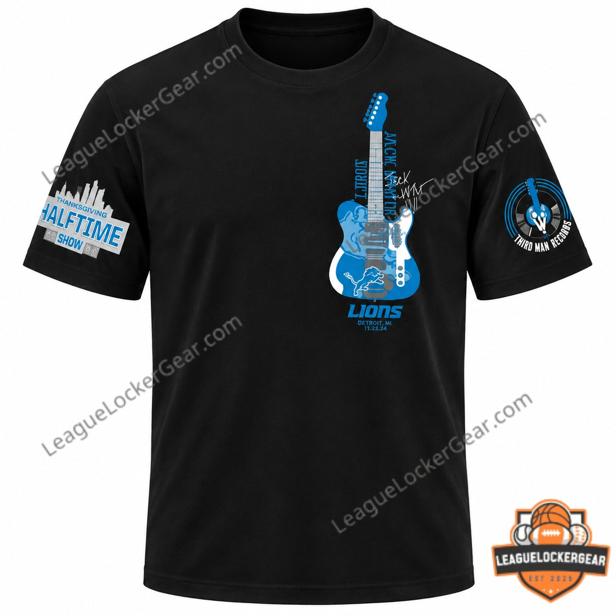 Detroit Lions Thanksgiving Halftime Show with Jack White T-Shirt