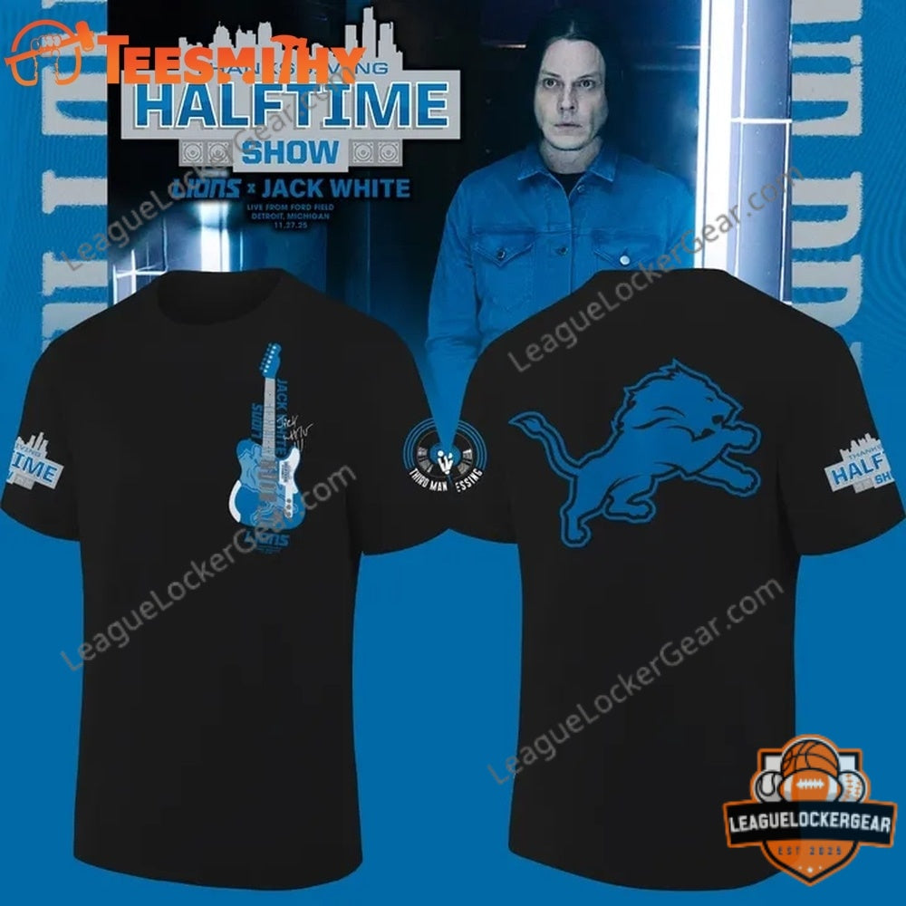 Detroit Lions Thanksgiving Halftime Show with Jack White T-Shirt