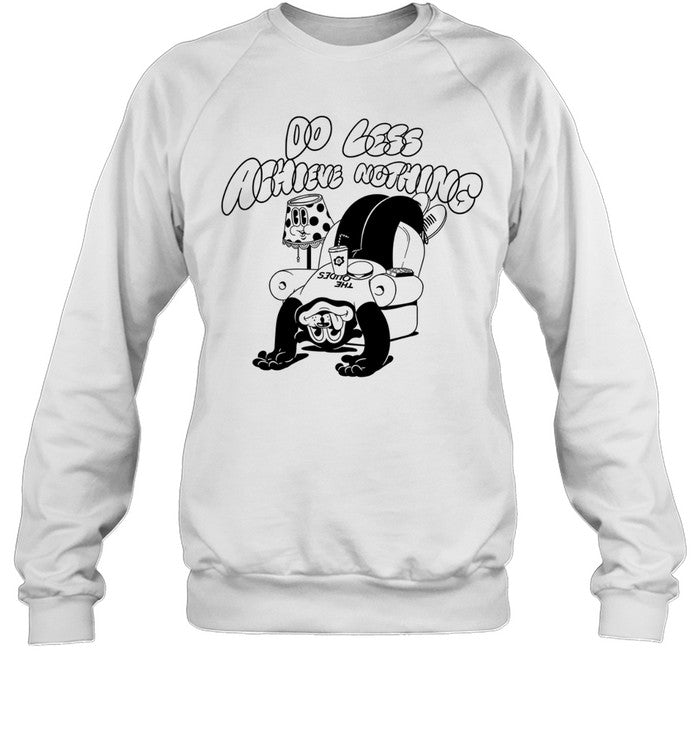 Do Less Achieve Nothing Funny Lazy Retro Cartoon Character Couch Slacker Unisex T-Shirt