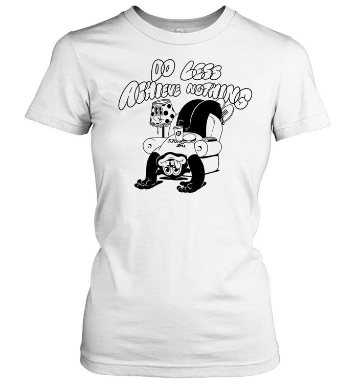 Do Less Achieve Nothing Funny Lazy Retro Cartoon Character Couch Slacker Unisex T-Shirt
