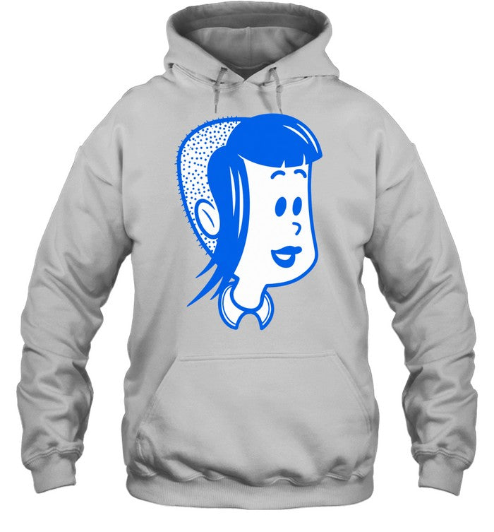 Dot-Work Blue Silhouette Woman Profile minimalist Unisex T-Shirt