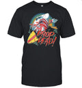 Drop Dead shark attack surfboard Unisex T-Shirt
