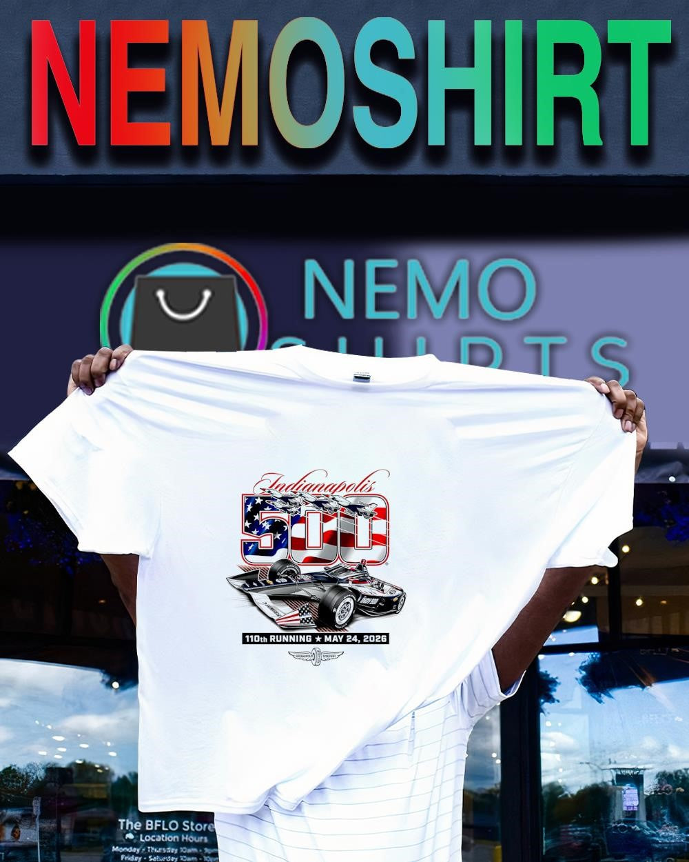 Indianapolis 500 110th running May 24th 2026 race car shirt