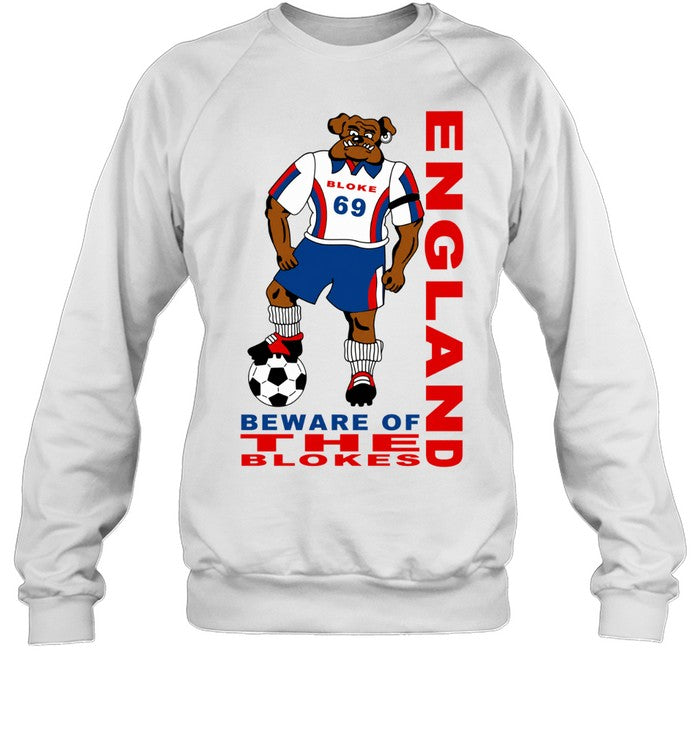 England Beware Of The Blokes Bloke 69 Bulldog Football Fan Unisex T-Shirt