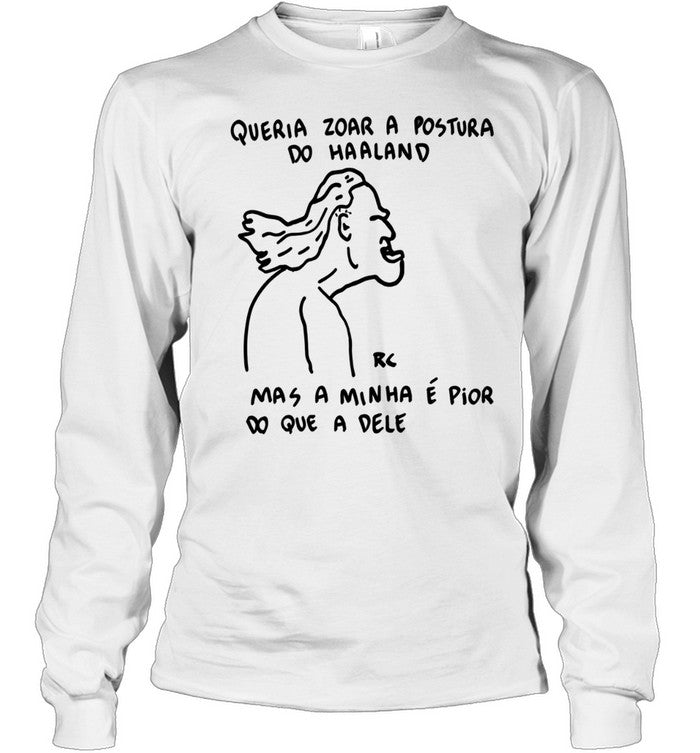 Erling Haaland Bad Gamer Posture meme portuguese quote gym fitness Unisex T-Shirt
