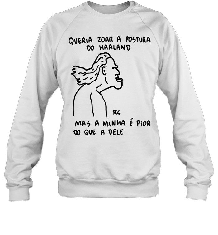 Erling Haaland Bad Gamer Posture meme portuguese quote gym fitness Unisex T-Shirt