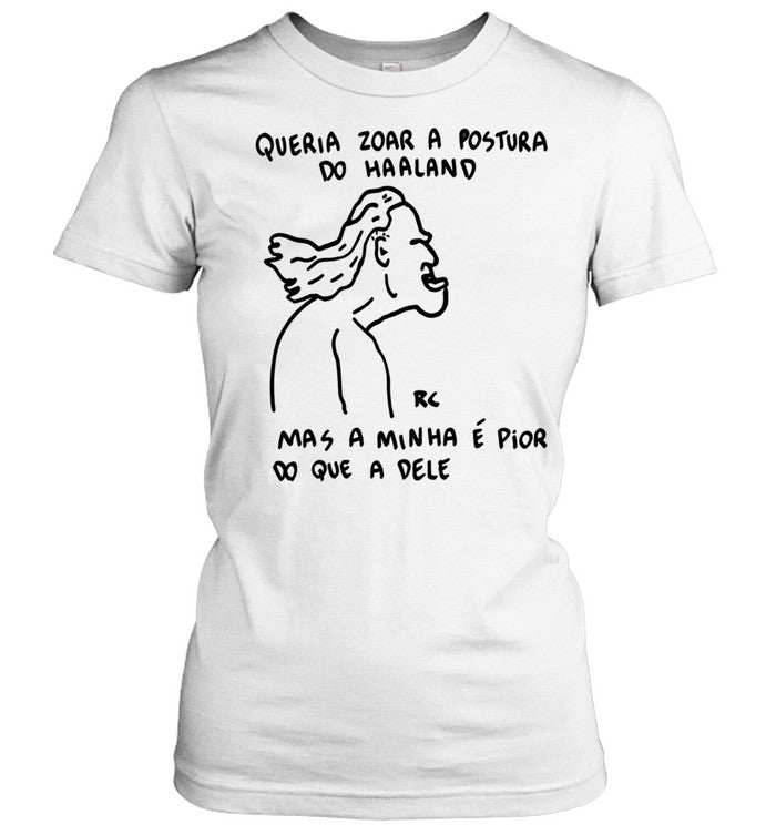 Erling Haaland Bad Gamer Posture meme portuguese quote gym fitness Unisex T-Shirt