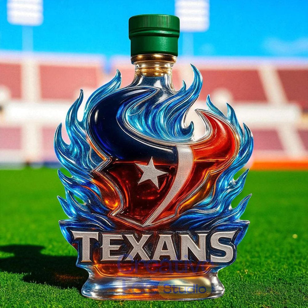 Houston Texans Fire of the Lone Star Limited Edition Whiskey Bottle