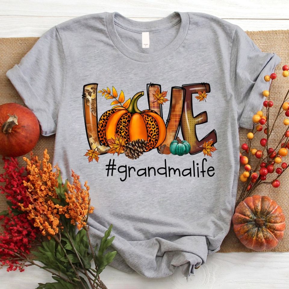 Leopard Pumpkin Love Grandma Life Shirt