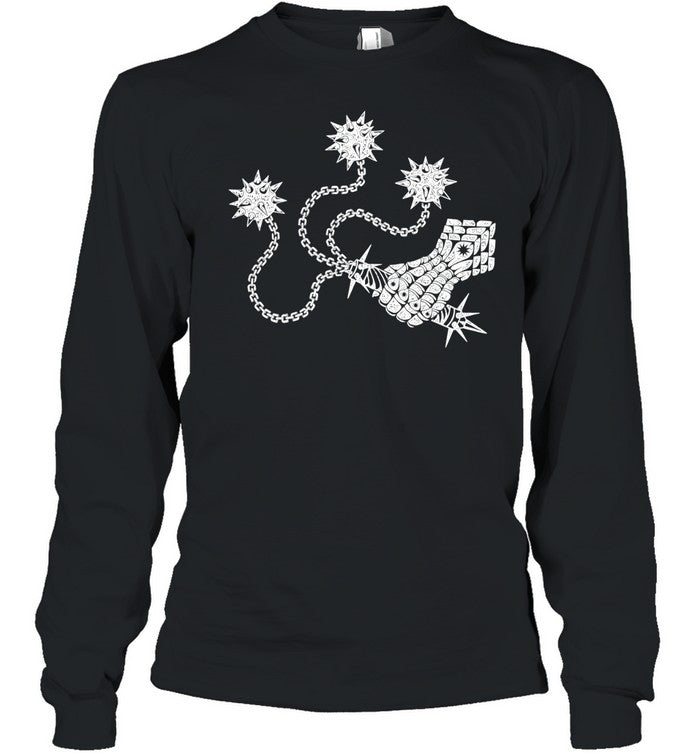 Flail Relaxed Faded medieval weapon spiked mace Unisex T-Shirt
