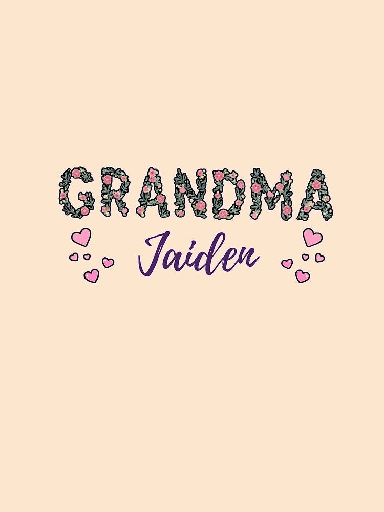 Custom Grandma Jaiden Design – Personalized Grandmother Gift by PriyaMagic