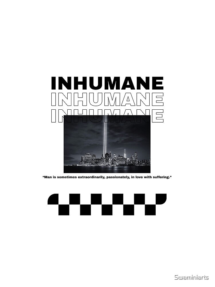 Inhumane y2k streetwear tshirt T-Shirt by Swaminiarts