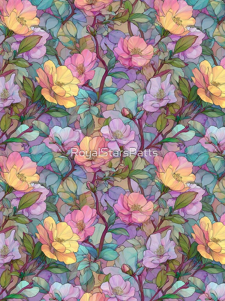 Whimsical Gardenias  - Botanical Garden Pattern  - Christmas Gift Baskets by RoyalStarsPatts