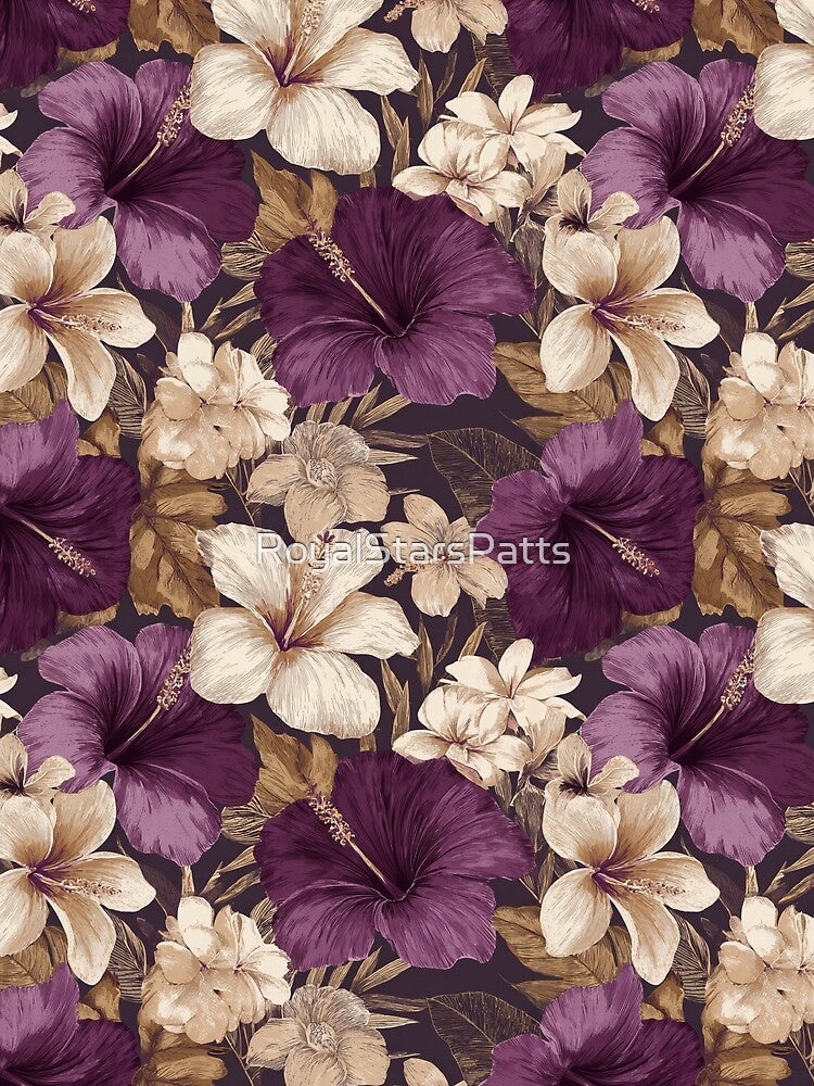 Delicate Tropical Floral Texture  - Botanical Garden Pattern  - Gift Ideas For Mom by RoyalStarsPatts