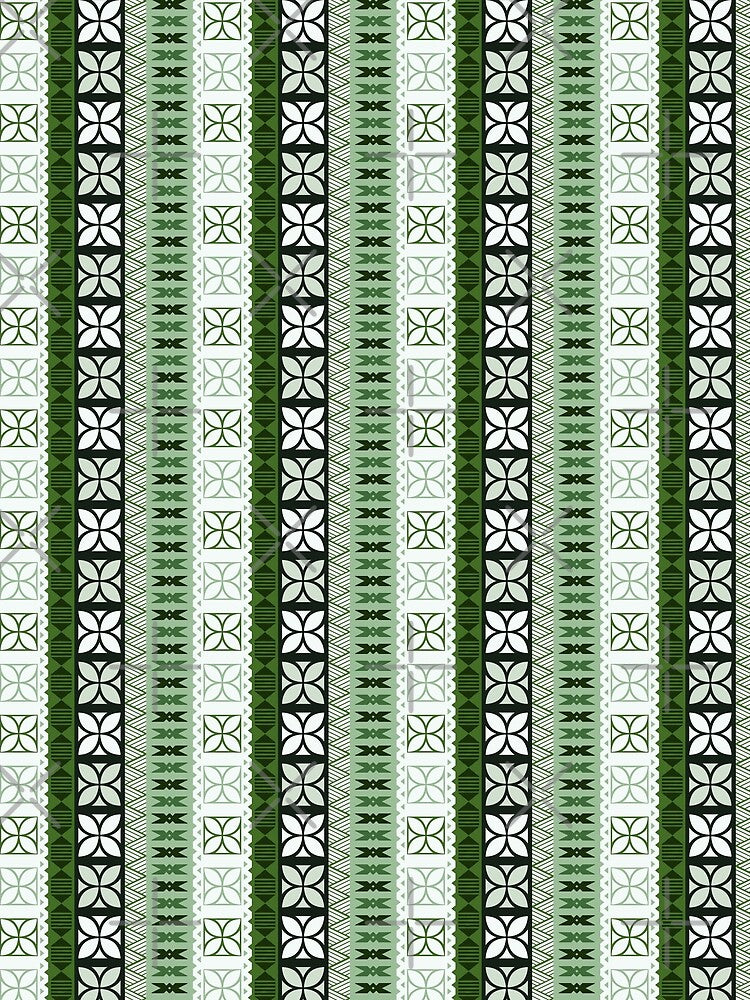 Pasifika Alisi Pattern - Green by lolomastudio