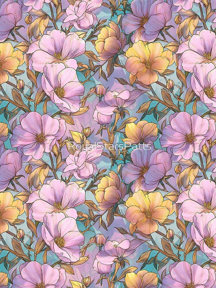 Chic Gardenias Texture  - Birth Flower Pattern  - Christmas Gifts For Men by RoyalStarsPatts